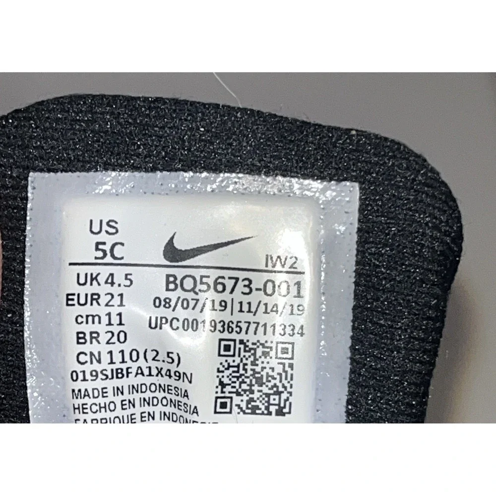 Nike‎ Air Revolution 5 Toddler Shoes Size 5C Black Hook Loop BQ5673-001 Sneakers